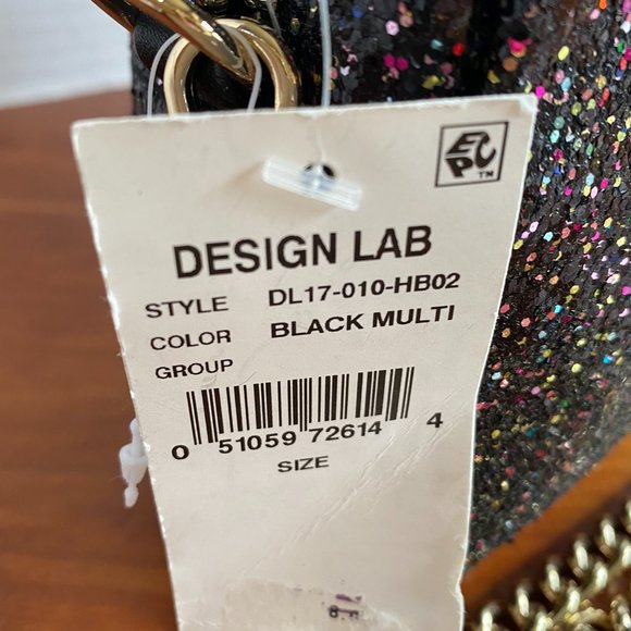 Design Lab Black Glitter Shoulder Bag - Picture 5 of 5